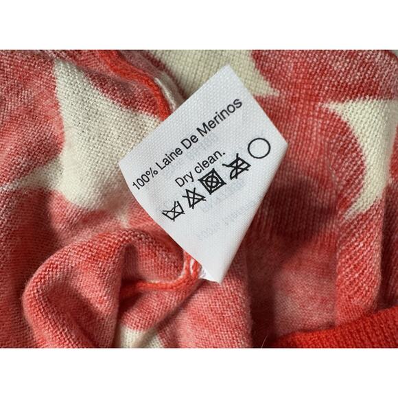 J.CREW Womens Merino Wool Sweater S Red White Blue Polka Dot Americana Preppy - Picture 7 of 9